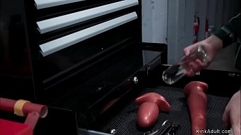 Preview 1 of Wife On Sybian - Stepsisters anal toying in garage