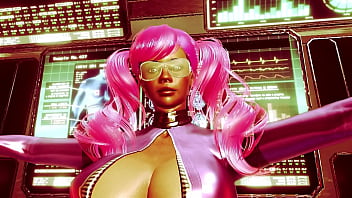 Preview 1 of Load On Big Black Tits - Space arena fighters