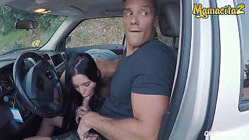 Preview 2 of Fuck Row - CHICAS LOCA - #Kira Queen #Ramon Nomar - Spanish Stud Bangs Right On The Street With His Russian MILF Girlfriend