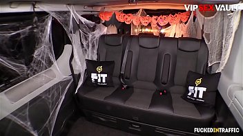Preview 1 of Gets Ties And Used Hard - VIP SEX VAULT - #Jasmine Jae - Halloween Sex On The Van With A Busty Police Officer Lady