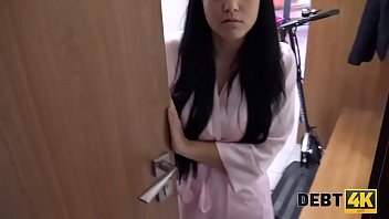 Preview 1 of Sex In Yoga Panty - DEBT4k. If lassie wants to stay at rented room,  she should fuck