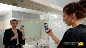 Preview 2 of Stephanie Booth - MOMMY4K. MILF Janet Alfano fucked her offspring&rsquo_s boyfriend in the bathroom