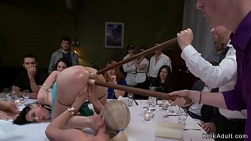 Preview 1 of Jhonny Champ - Slave stuffed with food in public