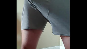 Preview 1 of Birazzars Com - Revealing my huge uncut cock from boxers