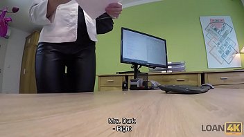 Preview 1 of Arabic Music - LOAN4K. Brunette with tattooed breasts becomes whore in loan office