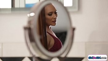 Preview 1 of Bigporn - Busty blonde licks small tits bffs pussy