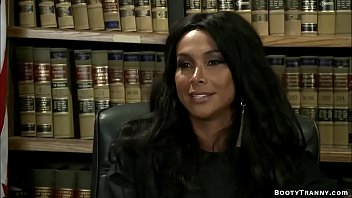 Preview 2 of Nicolette Sha Full Video - Busty TS judge anal fucks offender