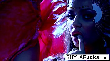 Preview 2 of X Film A Burger Wala Sex - Busty Nikka obeys Shyla Stylez&#039_s commands in this erotic girl on girl sex