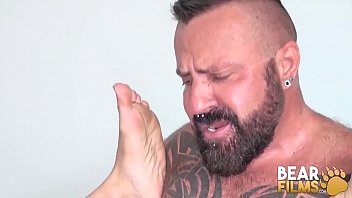 Preview 4 of Minors Rides - BEARFILMS Big Bear Marc Angelo Fondles Stud Before Breeding