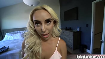 Preview 2 of Fastaim Six - Hot and busty blonde stepmother porn goddess Kylie Kingston POV BJ