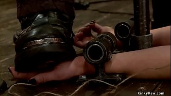 Preview 4 of Lubed Gay - Zippered bound slut anal toyed
