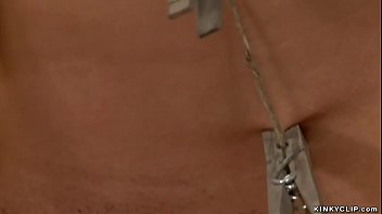 Preview 4 of 3xxx Vodes 10 Sal Ki - Bound oiled blonde pussy vibrated