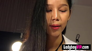 Preview 1 of Xxx Gfcd - Cute and pretty faced asian shemale chick in a uniform