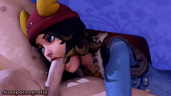 Preview 4 of Dogs Fuck Wapi - Skye mamando verga Fortnite