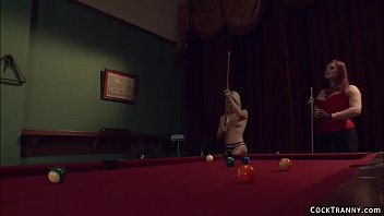Preview 1 of Musalman Sexx - Redhead TS fucks blonde after pool game