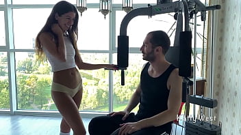 Preview 1 of Xxx Sex Hindi 2019 - Step sister Katty West seduced stepbrother Oliver Strelly and creampied in the gym . Filled up tight pussy with hot cum