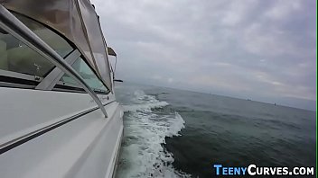 Preview 1 of Punjabi Shayari Impress Girl - Round ass teen on yacht gobbles and rides