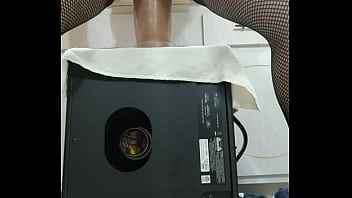 Preview 2 of Chunky In Fishnets - Huge fucken dildo