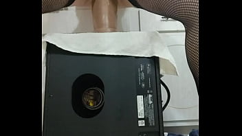Preview 3 of Chunky In Fishnets - Huge fucken dildo