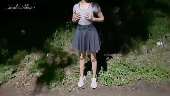 Preview 1 of Cuckold Film - Petite teen risky public squirting.