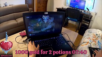 Preview 1 of Franceska Jame - Gamer girlfriend plays Baldur&#039_s Gate 3 while getting fucked,  loses gold and companions lol