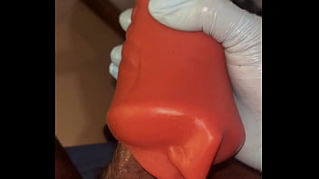 Preview 2 of Tushy Kedira Lust - Stocking and deep throating my Sextoy like a slave till it gets nasty