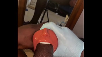 Preview 1 of Tushy Kedira Lust - Stocking and deep throating my Sextoy like a slave till it gets nasty