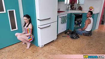 Preview 2 of Sweet Rape - Cute brunette teen Jenna Ross lifted up for a licking session