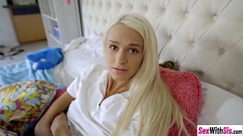 Preview 2 of Sexy Video Xxx Big Black Cook - Teen plays her pussy with a big dildo and then her stepbros cock