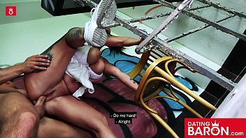Preview 2 of Mothi Bhabhi Ki Chudai - Doggy style fuck session turns into a hard pounding that ends with a sperm shower for Adrienne Kiss! Datingbaron.com