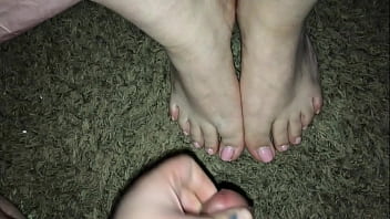 Preview 3 of Hot Biches Fucking - Cum On Feet And Toes Compilation (Cumpilation) Pink Toes.