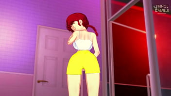 Preview 1 of Pain And Hard Xxx - Ranma Saotome explores her female body to orgasm