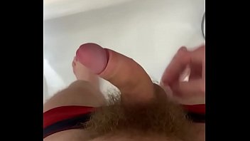 Preview 2 of Twink Undress - RUSSIAN GAY WITH HAIRY COCK AND BIG BUSH CUMS IN THE BATHTUB