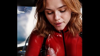 Preview 4 of Deli Azul - Latex Lust: The Erotic Blowjob in the Control Room. AI short film. part 3