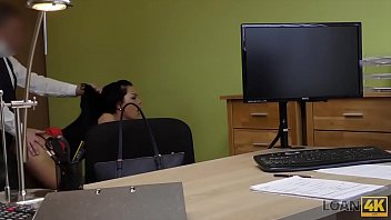 Preview 4 of Panty Sle - LOAN4K. Chica rusa monta la polla de un agente de pr&eacute_stamos en su oficina