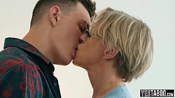 Preview 3 of Waxing Cum - Pervert stepson gets busty mature stepmom to suck and fuck him