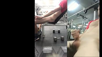 Preview 4 of Nacho Vidal Videos - risky jerk at the gym,  almost got caught - Cryogenic121