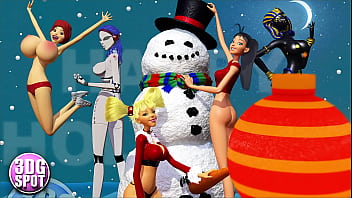Preview 4 of Indian Talywood Heroin Kajal Sex - 3DGSPOT - XXXmas Bimbo Dancers Shake Their Big Tits! 3D ANIMATION!
