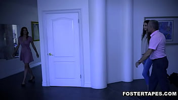 Preview 1 of 10year School Girl Srx - Petite New Foster Stepdaughter Natalia Nix Threesome With New Foster Big Tits MILF Stepmom Lilian Stone &amp_ StepDad