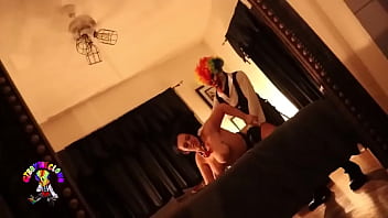 Preview 2 of Chubby Porn Italian - Gibby The Clown fucks Mandi May in a sex dungeon