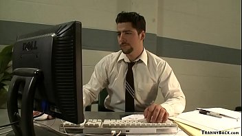 Preview 1 of Young Nifty Couple - Shemale seduces and anal fucks coworker