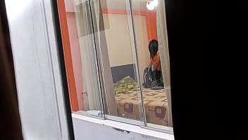 Preview 1 of 16 Yers Hd - vecina mexicana enfermera Miranda follando con su amante sin cerrar la ventana