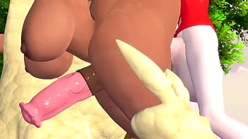 Preview 2 of Gyno Scat - may papea epicamente a una lopunny salvaje