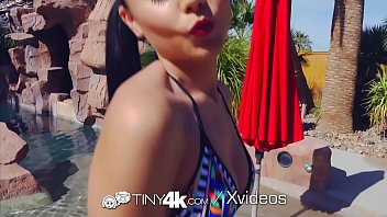 Preview 1 of Car Wax - TINY4K Rough Outdoor Sex With Squirt Gun Fun Teen