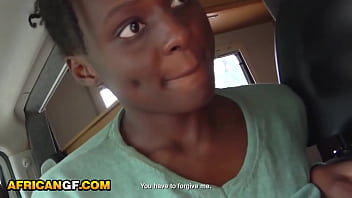 Preview 1 of Mature Extreme Yoga - Giving my perfect amateur ebony girlfriend hardcore face fuck in camper van