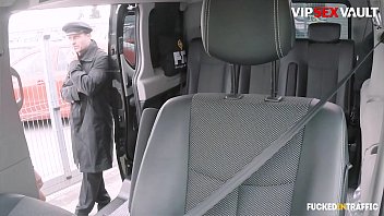 Preview 2 of Japan Lesbian Ahegao - FUCKED IN TRAFFIC - #Katie Sky - Hot Czech Blondie Wants To Go For A Naughty Ride With Her Driver