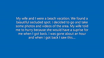 Preview 1 of Rauch Sister - Wife sucks stranger&#039_s cock on beach holiday