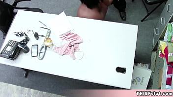 Preview 4 of Real Act Of Defloration Alberta - Ashley Leigh a sporty and pretty ebony shoplifter fucked