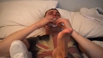 Preview 2 of Sport Sexxx - Master Max dominates cute scally slave with feet and cock