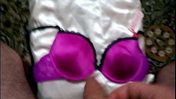 Preview 1 of Hagt Scool - cum small cup satin bra